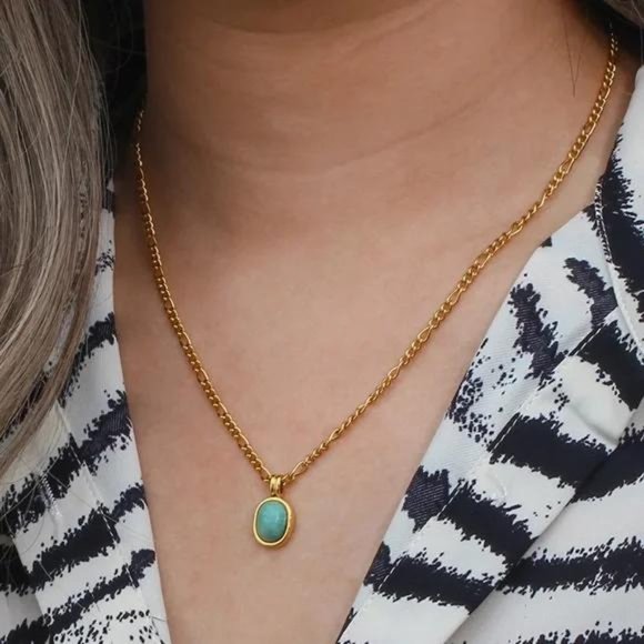 NEW 18K GOLD FIGARO CHAIN NECKLACE - Picture 2 of 8